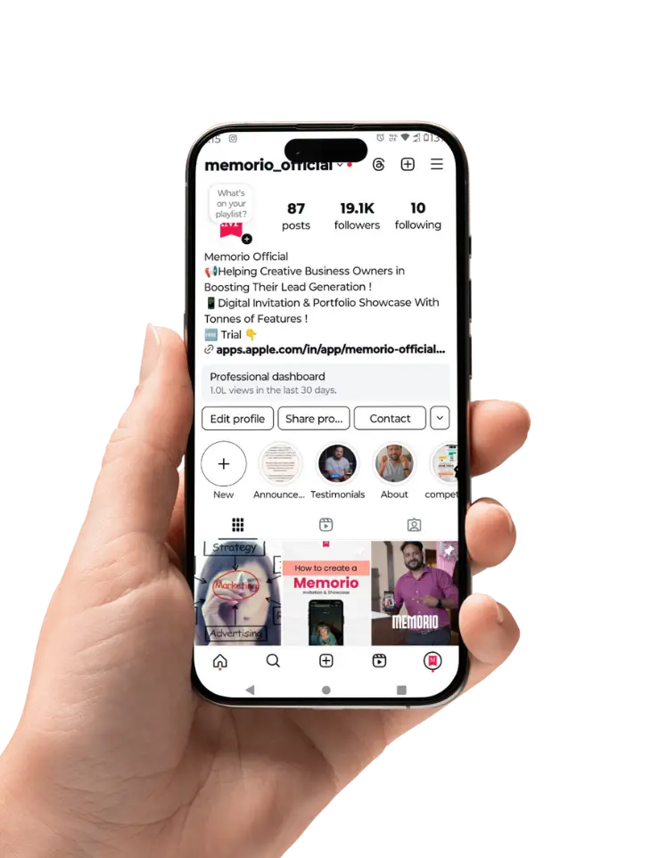 Memorio, social media marketing, content production, content strategy, video content, reels, instagram reels